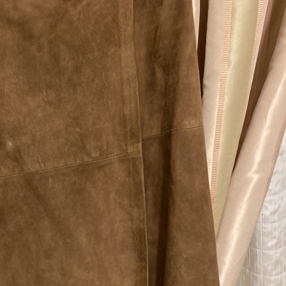 Faconnable brown suede lined skirt wrap knee length-12-Bundle discount - Picture 4 of 12